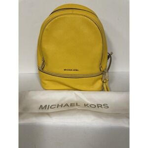 NWOT! Michael Kors‎ Yellow/Gold  Medium Leather Backpack